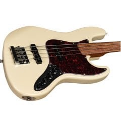 New Orleans NJA300FS Okoume Ağacı Vintage Bej Perdesiz Aktif Elektro Bass Gitar