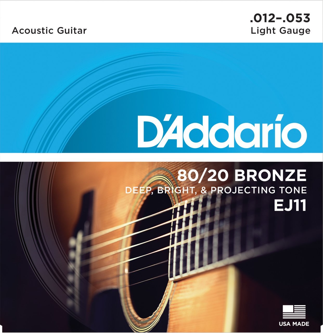 AKUSTİK GİTAR TEL SETİ, 80/20 BRONZE, LIGHT GAUGE, 12-53, DEEP, BRIGHT & PROJECTING TONE
