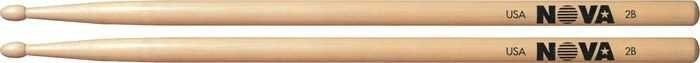 BAGET/STICK, NOVA, HICKORY, 16 1/4''x0.625'', SHORT TAPER, TIP: WOOD (AĞAÇ)/TEAR DROP (DAMLA), SURFACE: MEDIUM/LACQUER