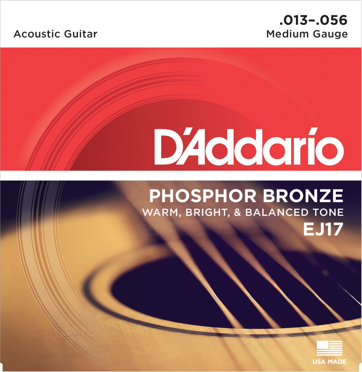 AKUSTİK GİTAR TEL SETİ, PHOSPHOR-BRONZE, MEDIUM GAUGE, 13-56 WARM, BRIGHT & BALANCED TONE