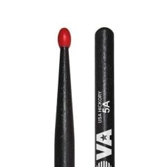 BAGET(ÇİFT) NOVA 5A NYLON TIP RED COLOURED, BLACK PAINT HICKORY, 16''x0.565'', MEDIUM TAPER, TIP: NYLON (RED) /TEAR DROP (DAMLA), SURFACE: MEDIUM/PAIN