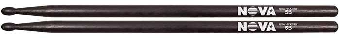 BAGET(ÇİFT) NOVA 5BB WOOD, BLACK PAINTED HICKORY, 16''x0.595'', MEDIUM TAPER, TIP: WOOD (AĞAÇ) /TEAR DROP (DAMLA), SURFACE: MEDIUM/BLACK PAINT