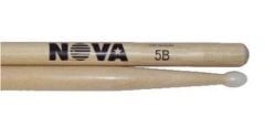 BAGET(ÇİFT) NOVA 5B NYLON TIP, HICKORY, 16''x0.595'', MEDIUM TAPER, TIP: NYLON /TEAR DROP (DAMLA), SURFACE: MEDIUM/LACQUER