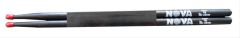 BAGET(ÇİFT) NOVA 7A NYLON TIP RED COLOURED, BLACK PAINT HICKORY, 15 1/2''x0.540'', MEDIUM TAPER, TIP: NYLON (RED) /TEAR DROP (DAMLA), SURFACE: MEDIUM/