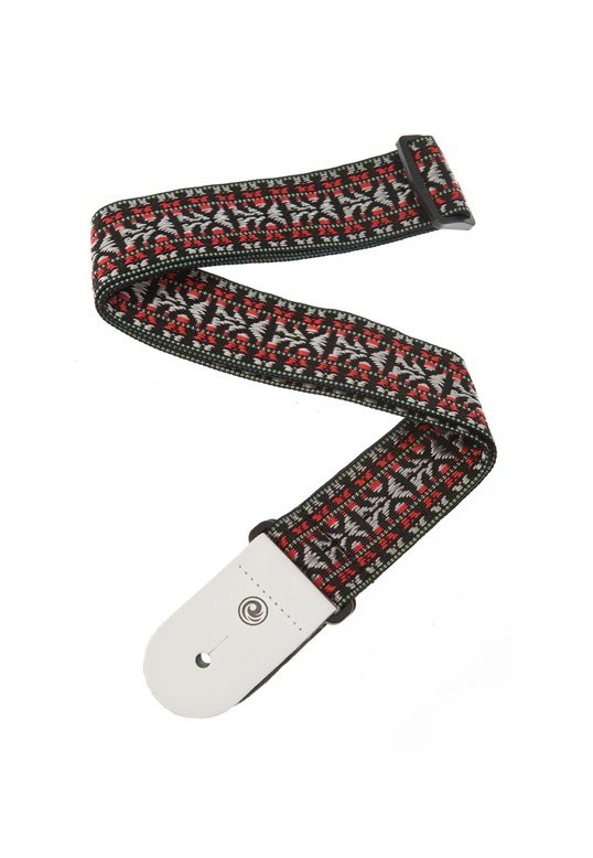 GİTAR ASKISI, HOOTENANNY 2 DESENLİ, NYLON DOKUMA, 89-150CM AYARLANABİLİR BOY, 50MM EN, SAĞLAM VE GÜVENLİ BEYAZ DERİ UÇLAR, AYAKTA BİLE KONFORLU KULL