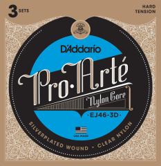 3'LÜ PAKET, KLASİK GİTAR TEL SETİ, PRO-ARTE, SILVERPLATED WOUND, CLEAR NYLON, HARD TENSION
